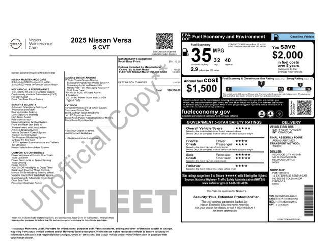 nissan versa sedan 2025 3N1CN8DV8SL842841 image nissan versa sedan 2025 3N1CN8DV8SL842841 image